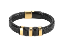 Pulsera De Cuero Trenzado Con Cierre Magnético, Decoración Sencilla Hecha A Mano, A La Moda.