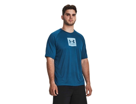 Camiseta de Hombre para Fitness UNDER ARMOUR Tech Prt Fill Azul (M)