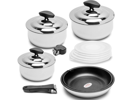 Baterías de Cocina CALLAWAY (18.-20-24 cm - Acero Inoxidable - Plata)