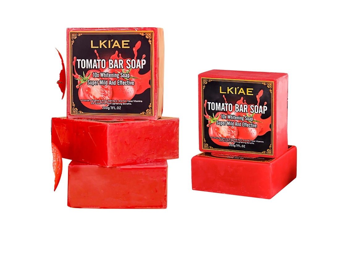 Jabón de Tomate, 10 veces más iluminador, para todo tipo de piel. Compra 3 y llévate 2 gratis.
