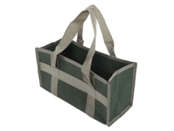 Bolsa De Herramientas De Lona De Gran Capacidad Con Boca Ancha, Fabricada En Lona Resistente De Color Verde Claro Para Electricistas, 35x17x17 Cm.