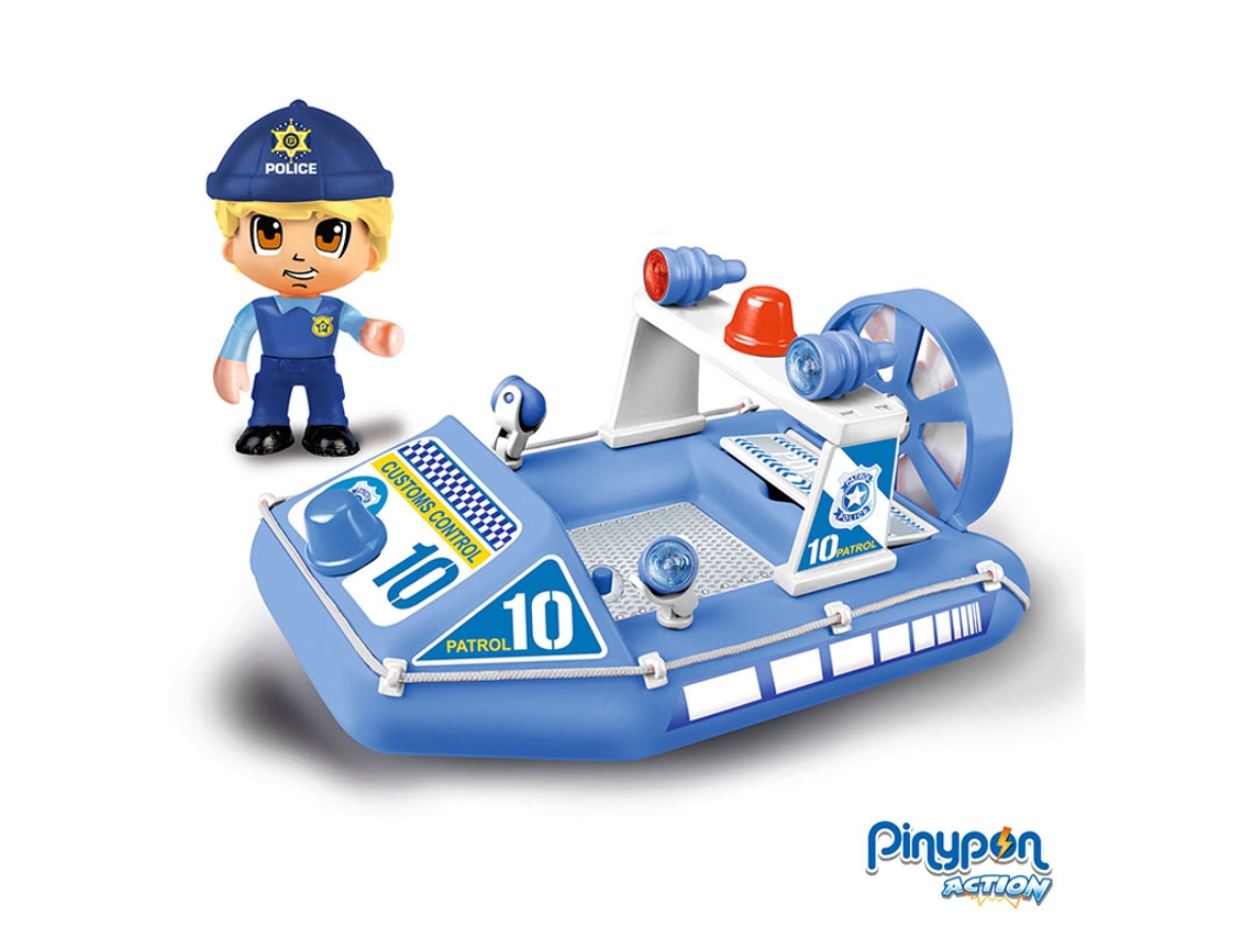 Pinypon FAMOSAFEBER  Action Lancha De Policia  (3 años - 19 x 12 x 9.5 cm)