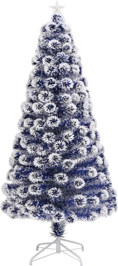 De Navidad Artificial vidaxl led fibra blanco azul 120 cm con luces 60x120