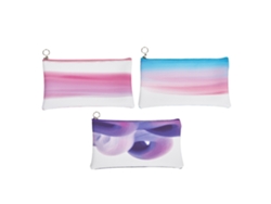 Bonita bolsa de cosméticos con cremallera para mujer (19,5 x 10,5 cm)