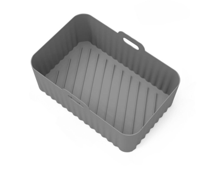 Molde de Silicona para Hornear para Airfryer, Forma Rectangular y Delgada (Color Gris)