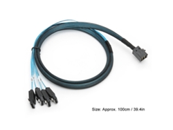 Cabo De Transmissão Minisas H0107 Sas1 Para 4sata Servidor 8643 12gbit 100cm Compatível Sata Iii
