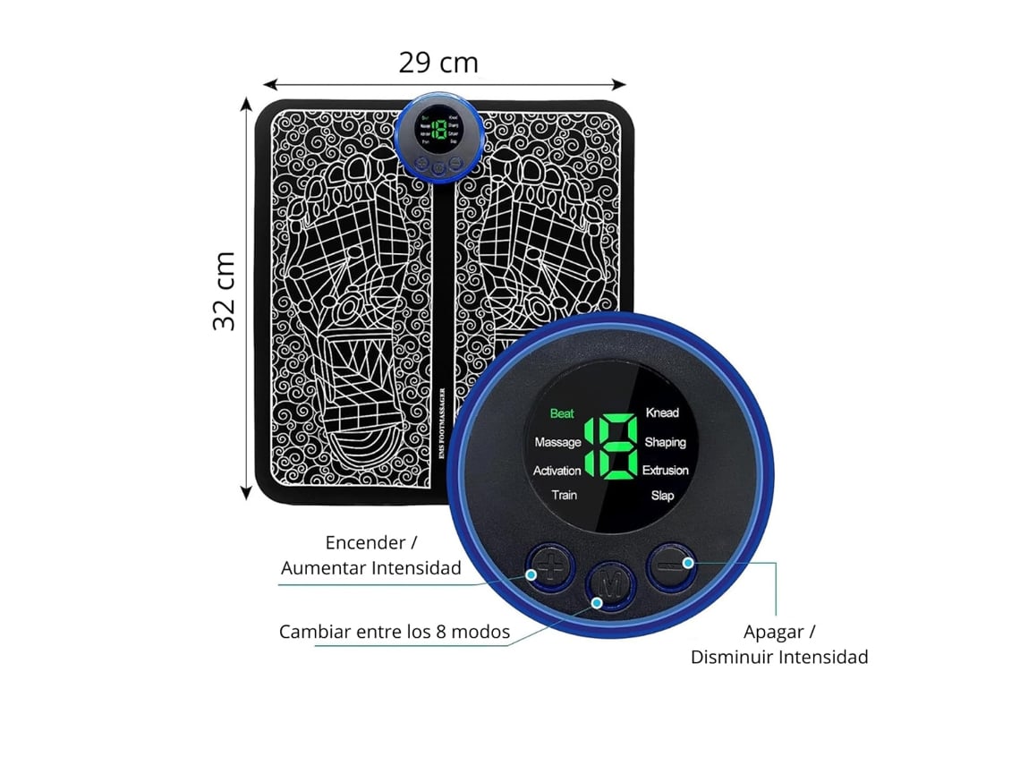 Masajeador de Pies Eléctrico KLACK Electromagnético, Masajeando