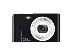 Cámara digital de 48 MP con zoom de 16x, 1080P, pantalla IPS de 2,4, 32 GB, ideal para viajes, ceremonia de graduación (negro) BISBISOUS