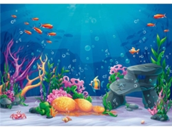 Fotomural OEDIM Infantil Fondo Marino (Multicolor - 600x300cm - Vinilo)