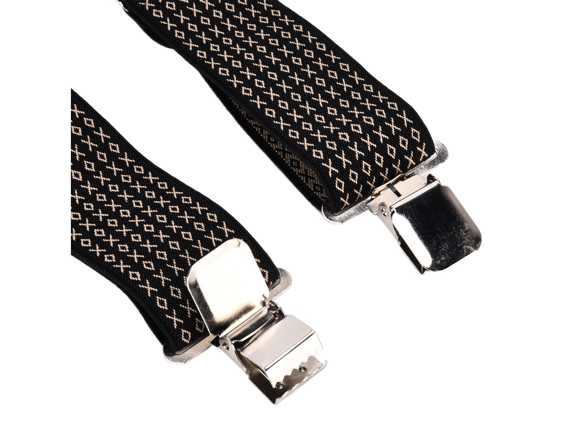 Tirantes Elásticos Ajustables En Forma De X Con Clips Resistentes Para Trajes, Pantalones Y Pantalones Cortos De Hombre.