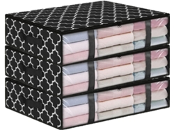Almacenamiento Bolsa Colcha Cojín Zapatos Plegable Cremallera Ventana Transparente Cama Caja Ropa