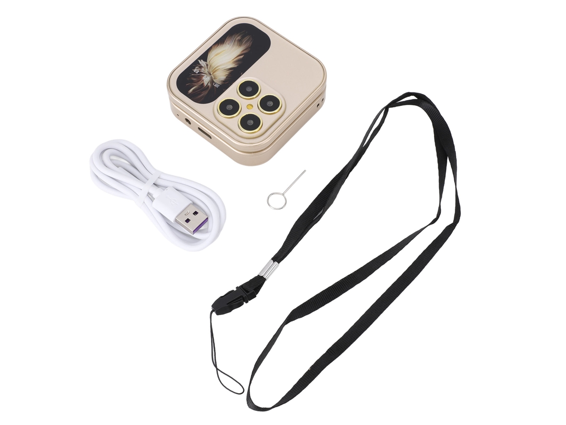 Celular Flip Mais Pequeno Para Idosos 2g Dual Sim Lanterna Led Câmera Hd Reprodutor De Mídia Ouro