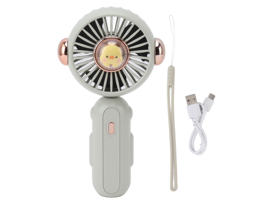 Ventilador Mini Portátil Dobrável Leve 900mah Bateria Usb Baixo Ruído Verdes Para Verão