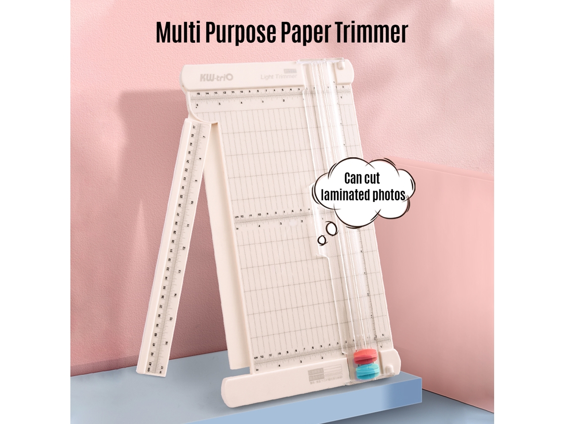 Cortador De Papel Portátil Kw-trio De 32 Cm Con Regla, Para Scrapbooking, Fotos, Tarjetas, Hogar Y Oficina.