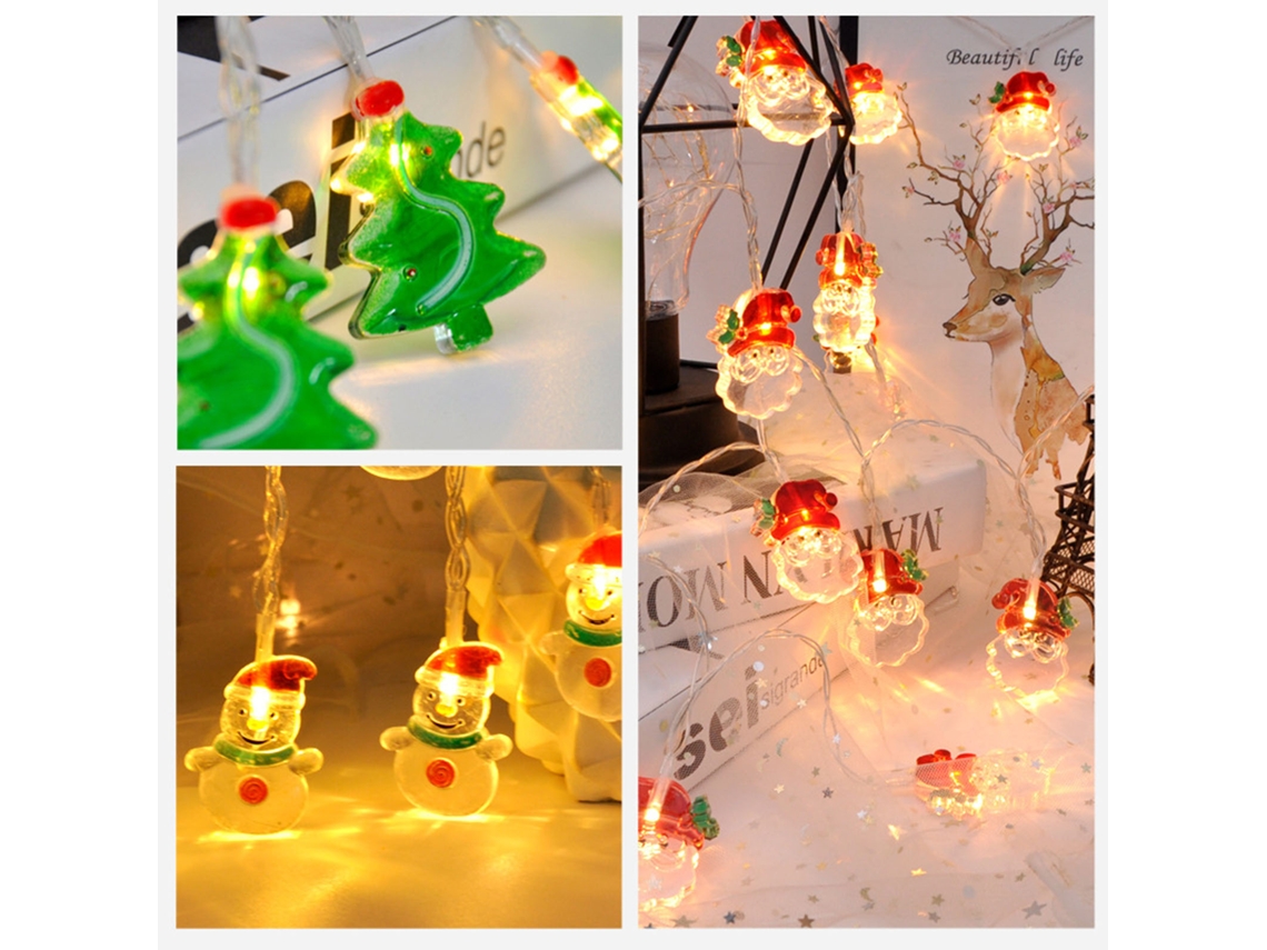 2026-cadena De Luces Decorativa Navideña Blanca Caliente Colgante Feriado Lámpara Decoración Hogar