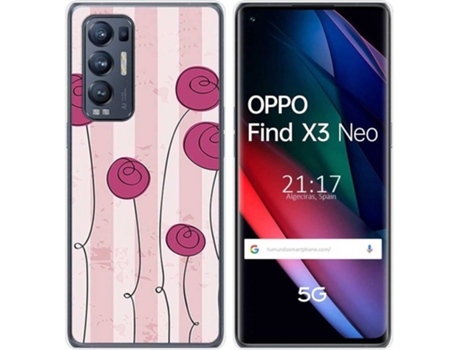 Carcasa Oppo Find X3 Neo TUMUNDOSMARTPHONE Flores Vintage
