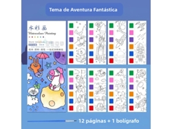 (fantasy Adventure) Libro De Acuarela, Incluye Lápices De Acuarela, Pinturas Gouache Y Herramientas De Dibujo.