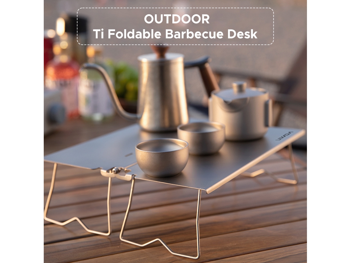Mesa Plegable Para Barbacoa Ligera Titanium Para Camping, Picnics Y Aventuras Al Aire Libre.