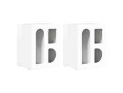 Juego de 2 mesitas de noche blancas brillantes con MAISON EXCLUSIVE (40x35x50 cm)