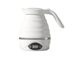 VIVILIYYA Chaleira Elétrica De 700ml Com Dobragem, Toque Inteligente, Padrão Europeu 220v, Isolamento Térmico E Ajuste De Temperatura, 6 Níveis De Isolamento
