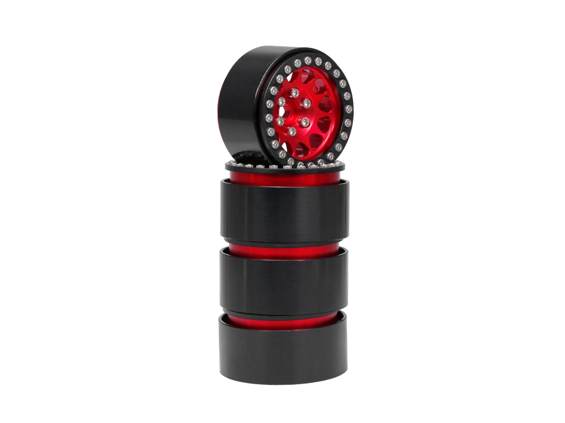 4 Llantas Metálicas Beadlock De 1.9 Pulgadas Para Coches Rc A Escala 1/10 Traxxas Hsp Redcat Axial Scx10 D90 Hpi