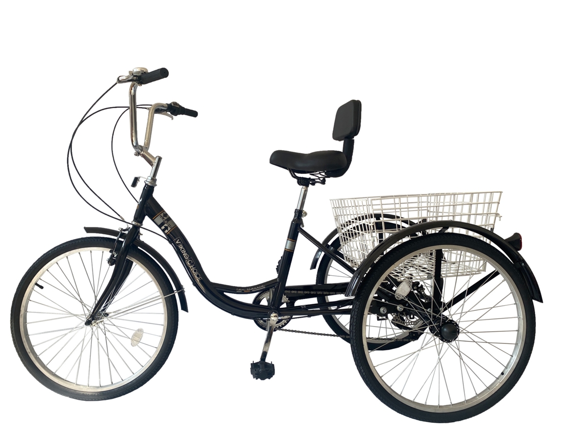 Bicicleta de tres ruedas B.active negra de 7 velocidades