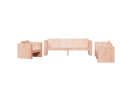 Conjunto 2 de muebles de jardín VIDAXL madera maciza abeto Douglas