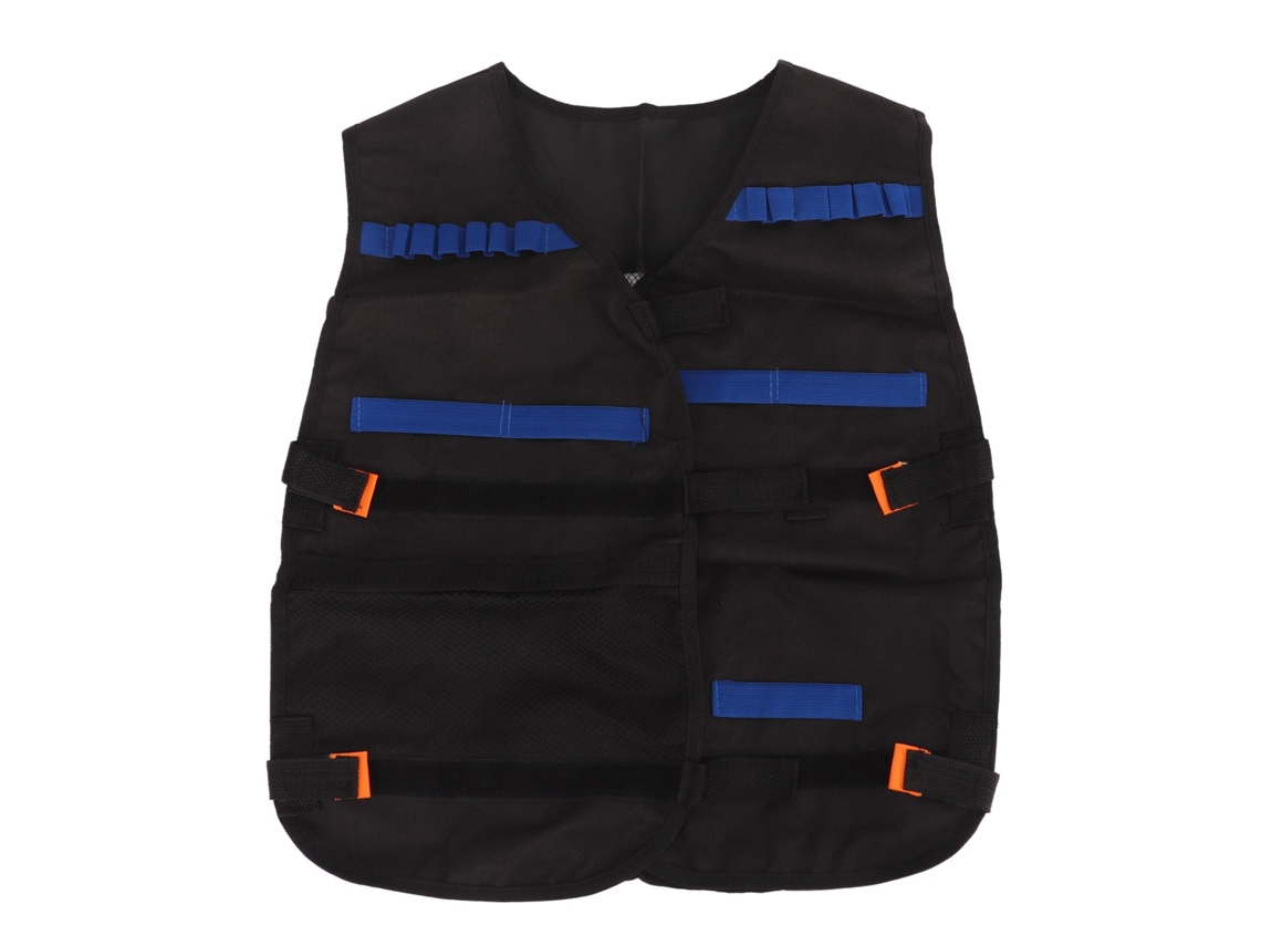 Chaleco Negro Para Niños Con Bolsillos, Ideal Para Juegos De Tiro Al Aire Libre, Juguetes Y Regalos.