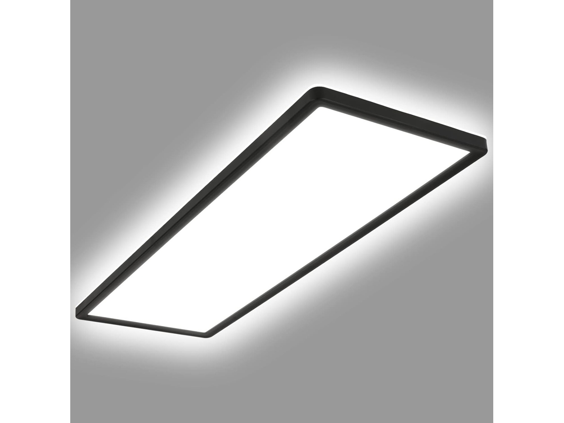 Plafón LED 24W Rectangular CCT 580x200 mm Doble Cara SwitchCCT Negro LEDKIA