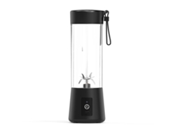 Licuadora Portátil Con Seis Cuchillas De 13 Onzas Para Jugos, Yogures, Batidos Y Batidos Con Puerto De Carga Usb Tipo C CHRUI Negro