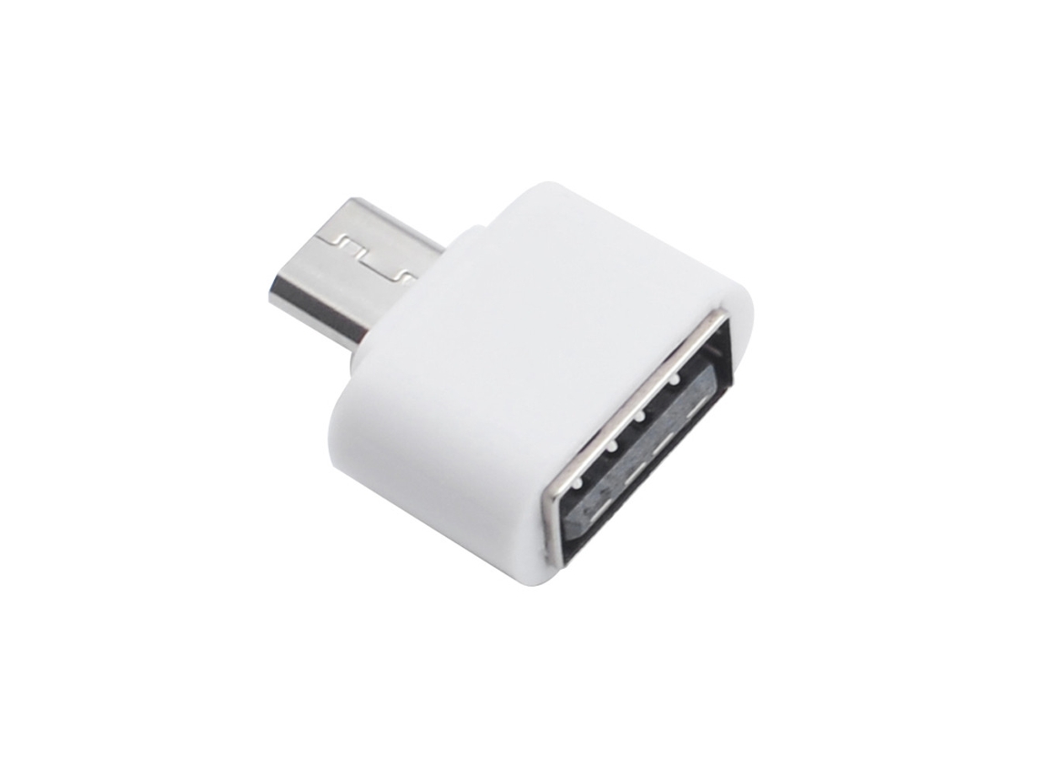 Adaptador OTG Micro USB para USB (Blanco)