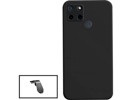 Kit Carcasa + Soporte de Auto Realme Narzo 50A GIFT4ME Negro