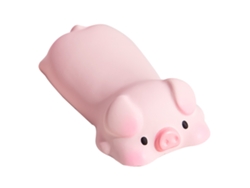 Reposamuñecas para teclado, estilo animal de dibujos animados, suave al tacto, alivia la fatiga, cerdo rosa