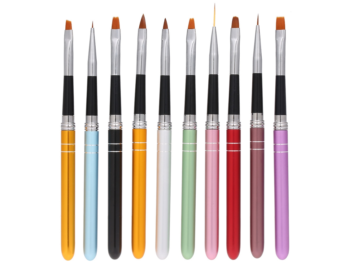 RNEMITERY Pinceles para pintar uñas, elegantes y resistentes al desgaste, con cerdas sintéticas, herramientas de precisión para pintar con bolígrafo, cabezales 