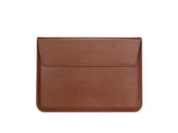 MEOIRUERY Funda para Portátil Simple y Elegante con Textura de Cuero Impermeable, Bolsa Envelope Plegable para Ordenador