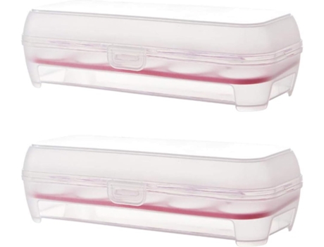 2 bandejas de plástico para huevos para frigorífico bandeja para huevos diabólica (portahuevos para 12 tazas) color rosa ZMDECQNA