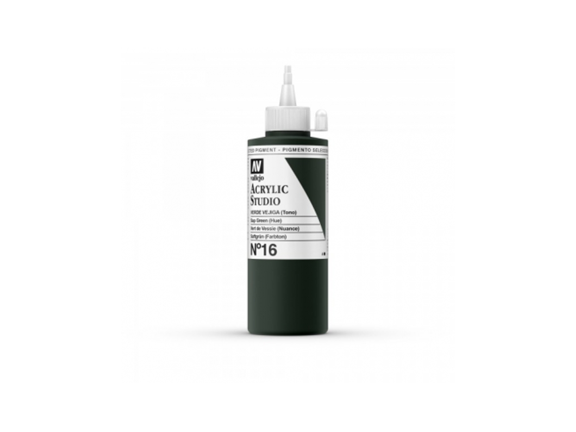 Pintura Acrilica Vallejo Studio 200 Ml (16 Verde Vejiga)