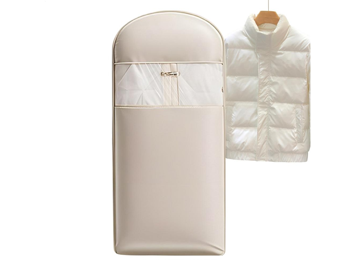 Fundas para ropa, bolsa de compresión a prueba de polvo, ahorradora de espacio, Gertiz (beige/58 x 15 x 130 cm)