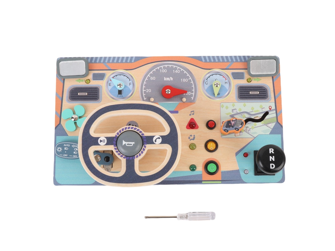 Volante De Juguete De Madera Para Niños Juego De Conducir Simulado Aprendizaje Temprano Educativo