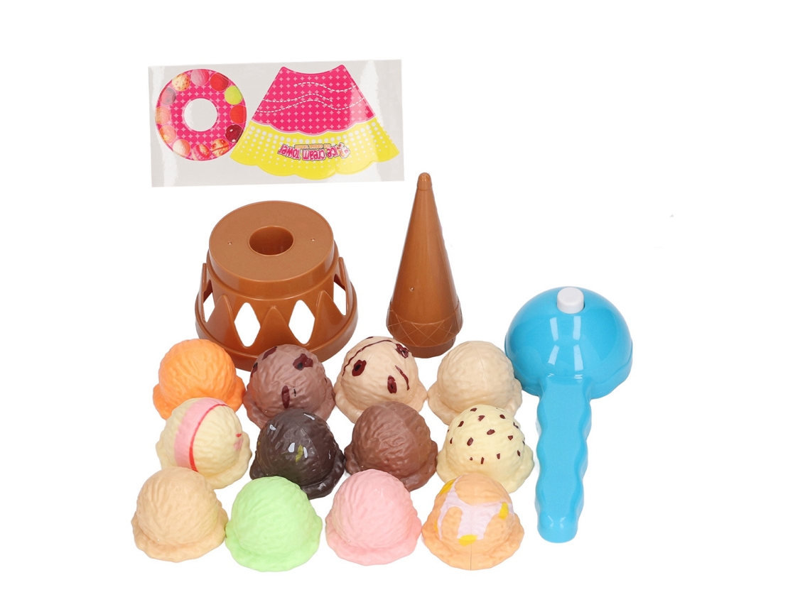 Juego De Conos De Helado - Juguete Educativo De Imitación Para Niños Con Accesorios