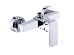 Grifo De Ducha Moderno De Pared Con Mezclador De Agua Fría Y Caliente En Acabado Cromado.