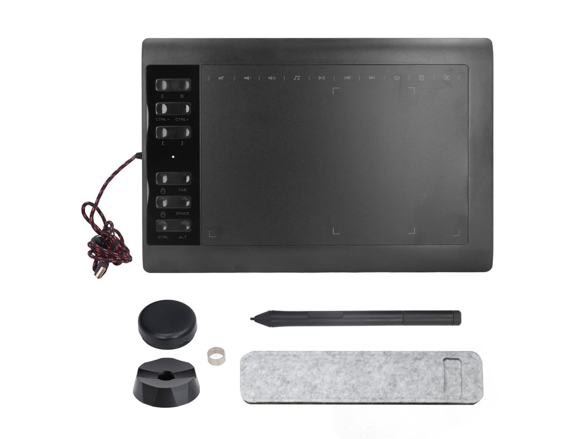 Tablet De Desenho Gráfico (sensibilidade À Pressão De 8192, Caneta Sem Bateria)