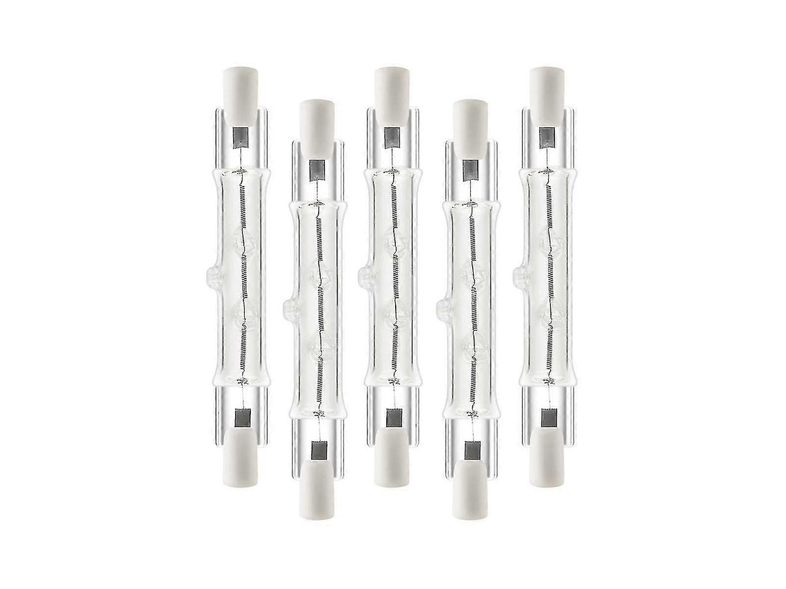 Rebe-5 Pack Bombilla Halógena Lineal R7s 118mm 300w 230v Ajustable Para Construcción Hogar Tiendas Oficinas Escenarios