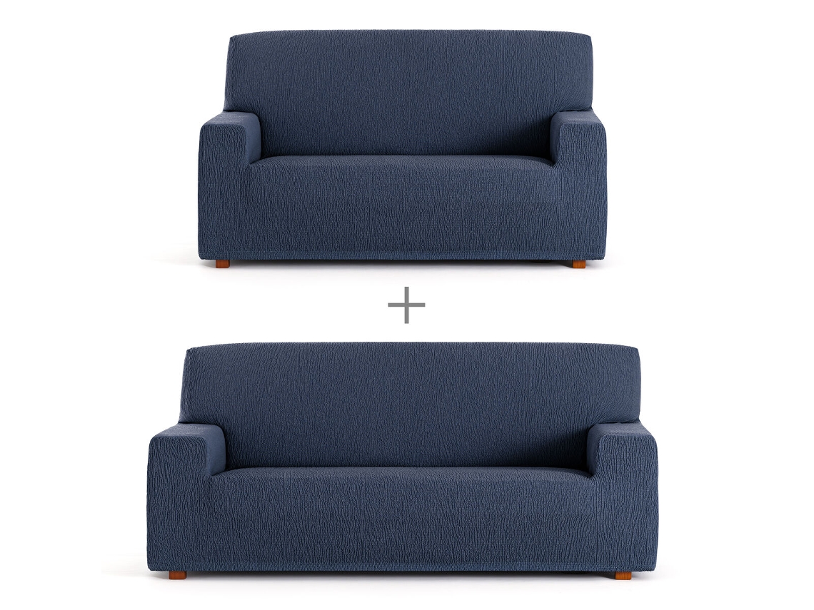 Juego de fundas para sofá EYSA TROYA Azul 70 x 110 x 210 cm 2 Piezas