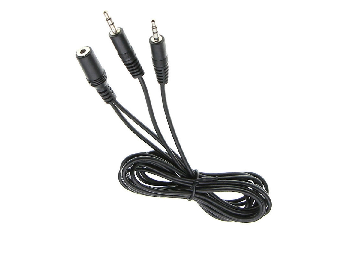 Cable divisor en Y profesional de 3,5 mm hembra a 2 x 3,5 mm macho para dispositivos estéreo