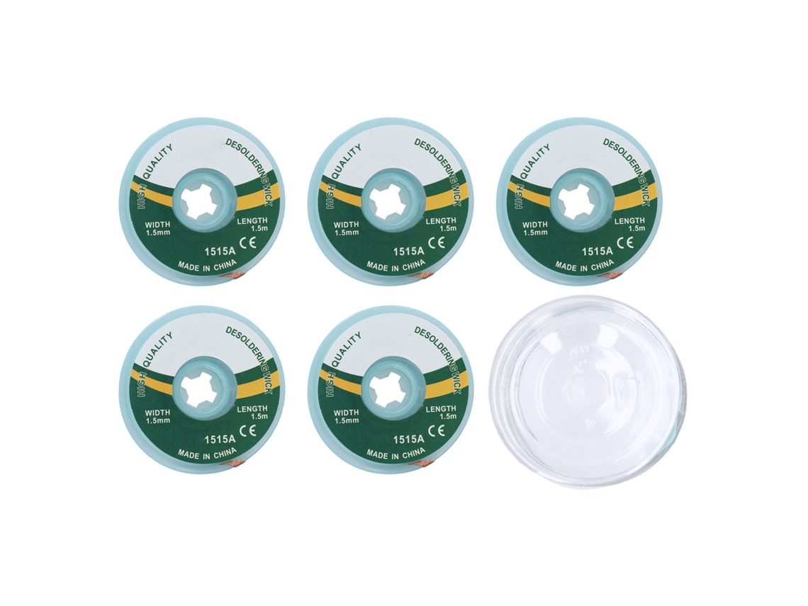 5 Piezas De Alambre De Soldadura De Aleación De Cobre De 1,5 Mm X 1,5 M, Herramienta Para Desoldar Y Soldar Para Laboratorio, Hogar E Industria.