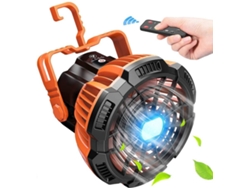 Ventoinha Portátil  V4 (Bateria - Diâmetro 20 cm - 4 V - Laranja)