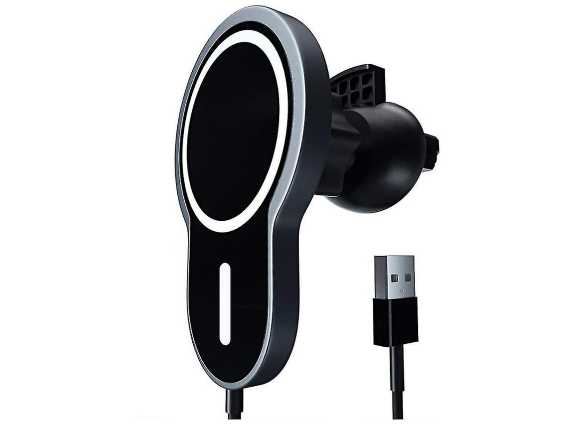 Cargador Carro Sem Acoplamento Alinhamento Pinça Ventilação para Apple YEMAESRE Negro