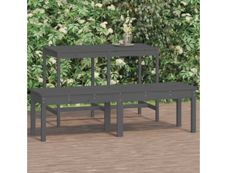 Banco De Jardín VIDAXL Gris Madera (159.5x44x45 cm)