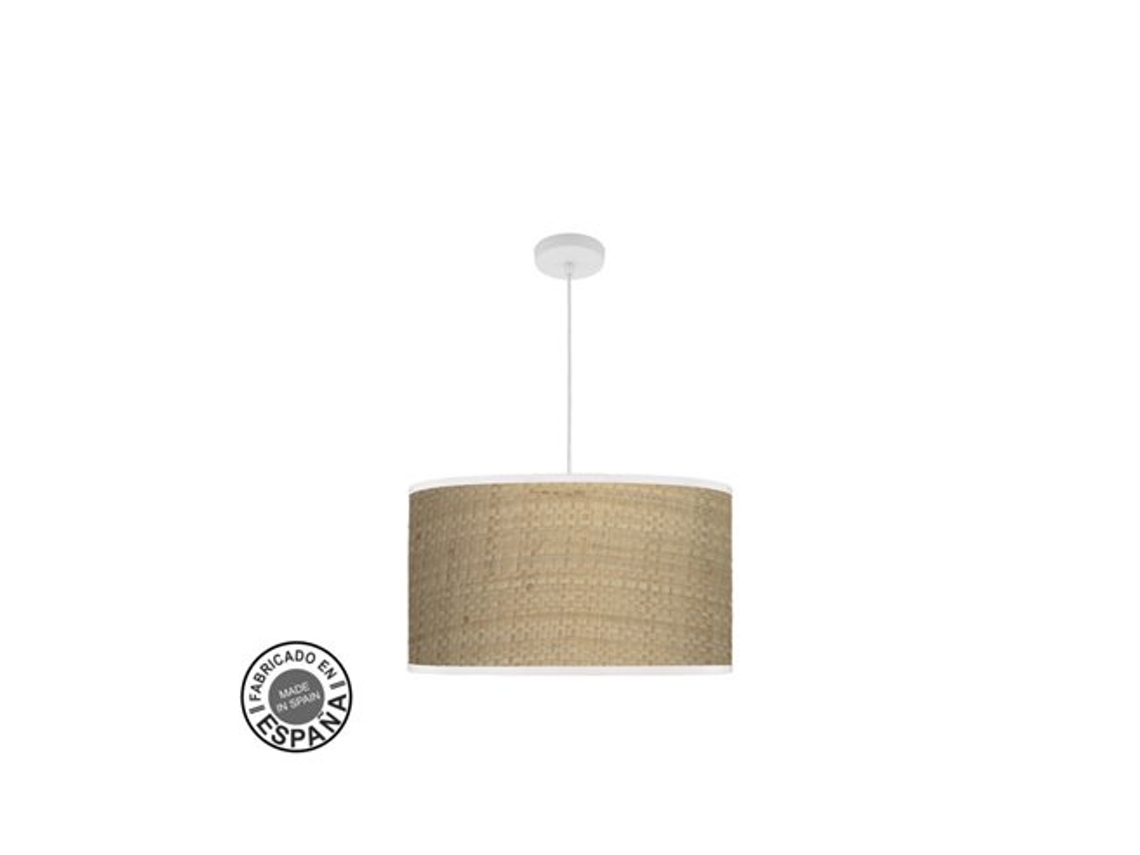 Colgante Moda 3xe27 Blanco/cañizo Claro Regx50x50cm C/difusor